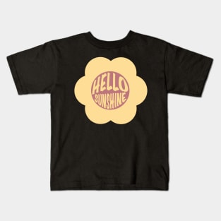 Hello Sunshine Y2K That Girl Aesthetic Flower Daisy Kids T-Shirt